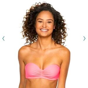 Breaking waves pink bikini top juniors XXL NWT
